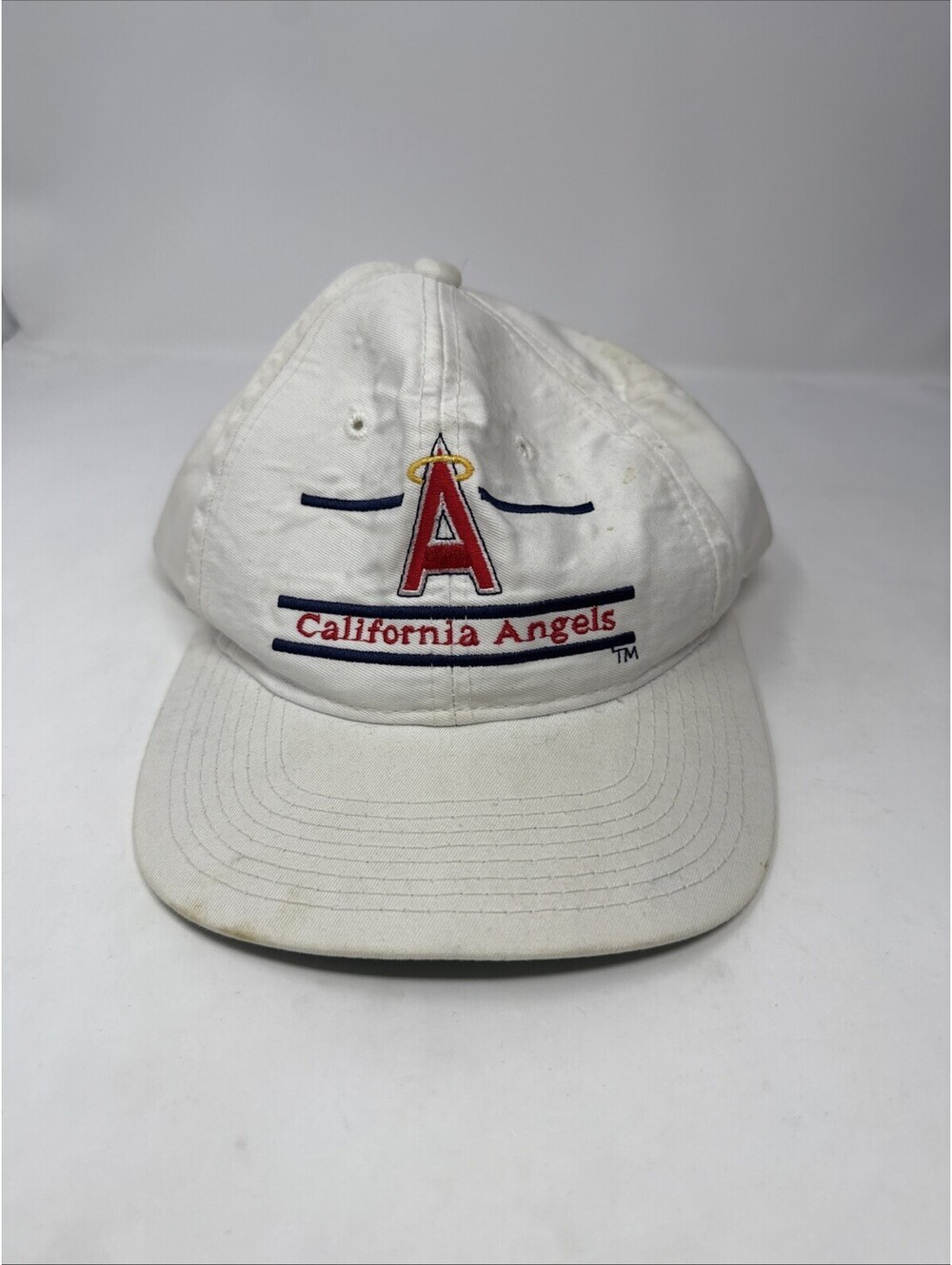 Vintage California Angels The Game Split Bar Youngan Snapback Cap Hat 90s MLB